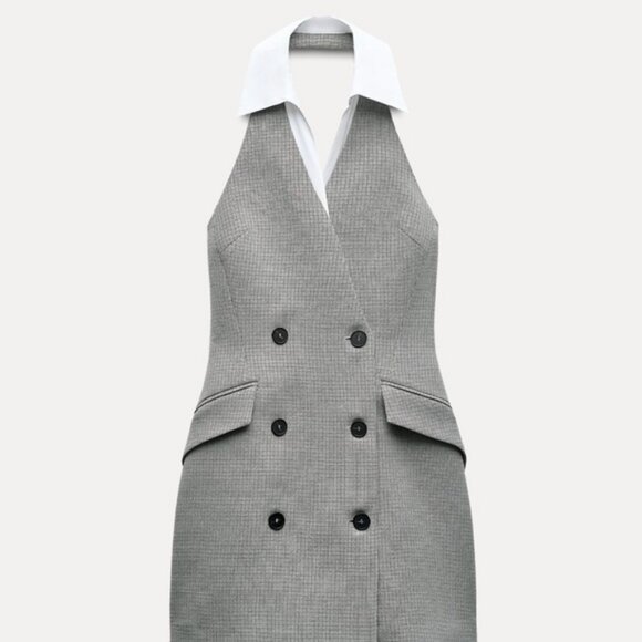ZARA MINI HALTER DRESS - Picture 1 of 6